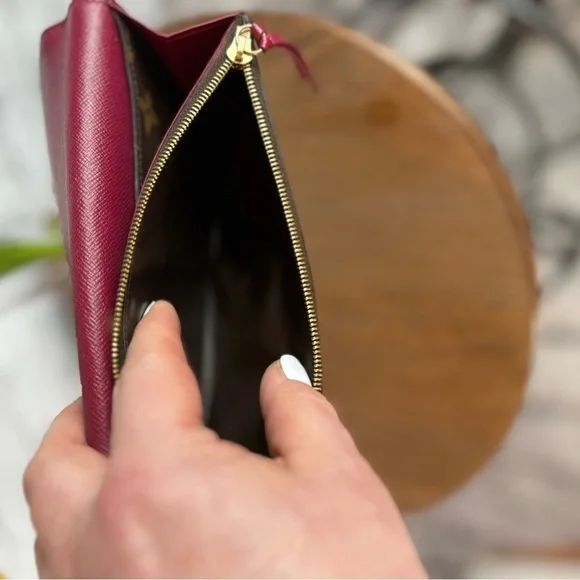 Louis Vuitton Emilie Wallet with Pink Lining and Accents - Picture 11 of 16